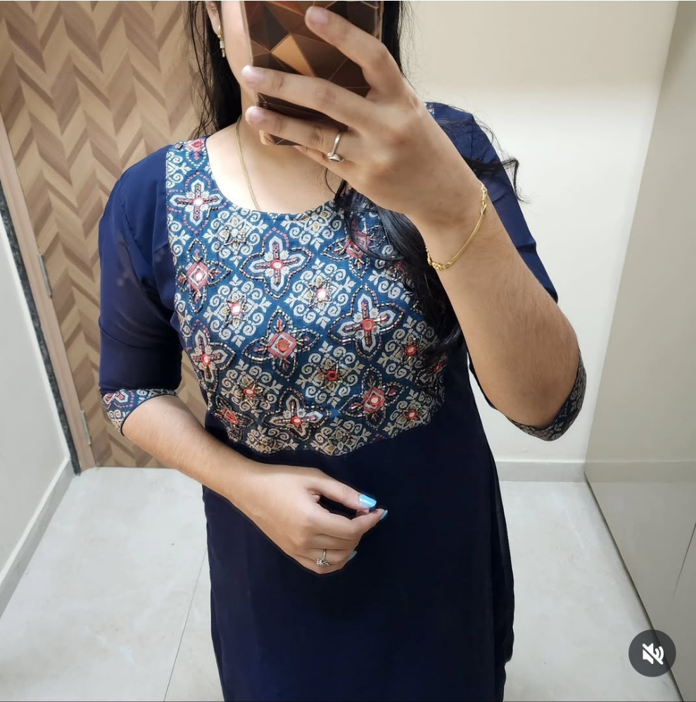 Casual Georgette Kurti -V180