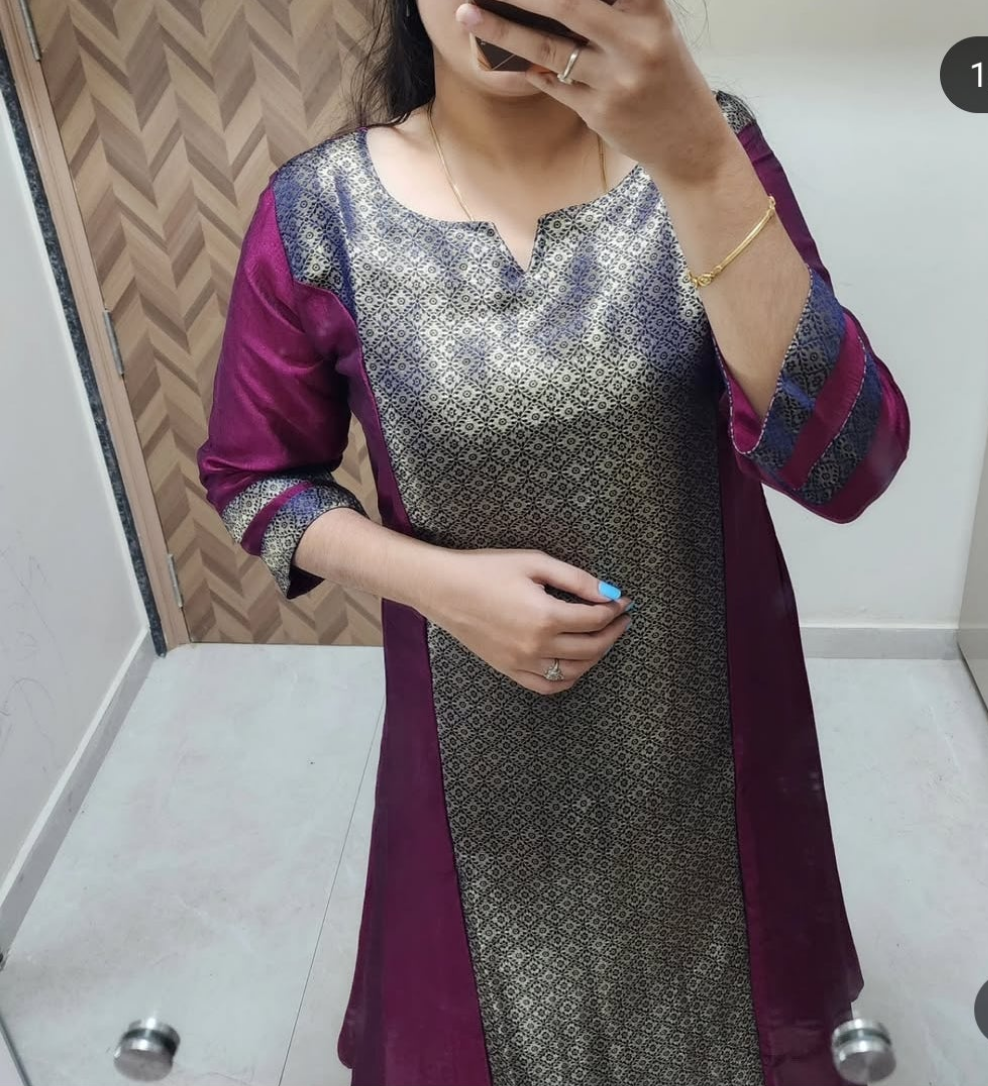 Brocade silk kurti -V176