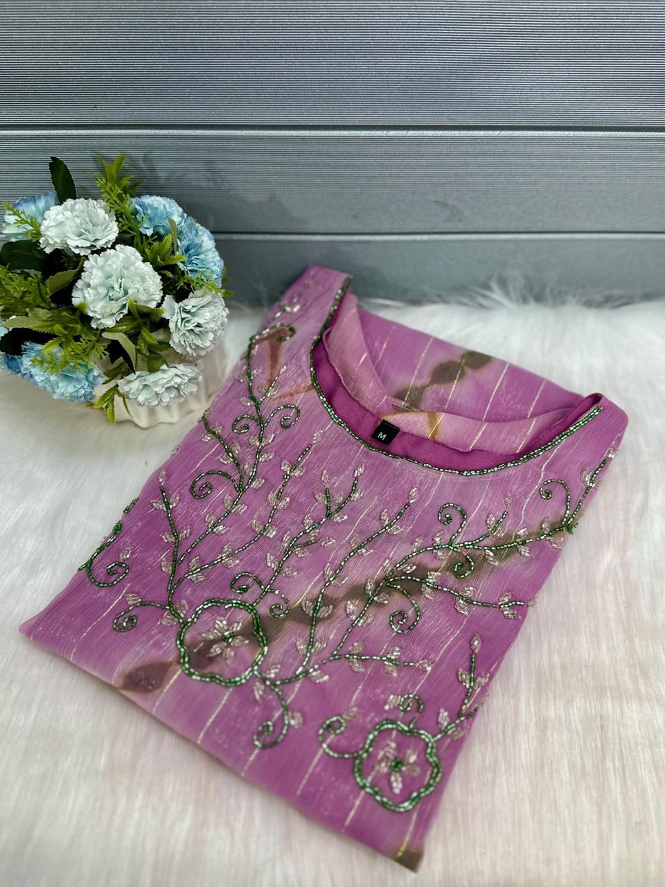 Bandhini Tie And die Kurti -V160