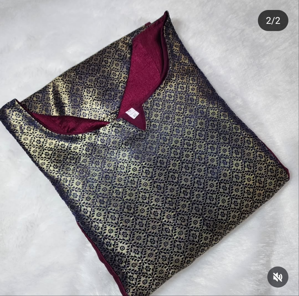 Brocade silk kurti -V176