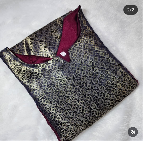 Brocade silk kurti -V176