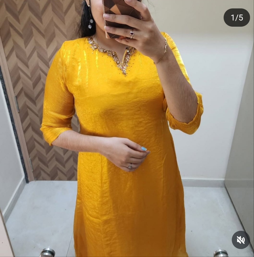 Soft silk kurti -V221