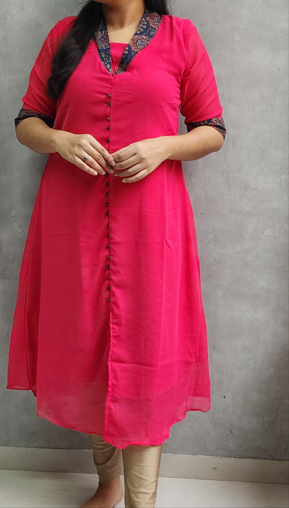 Georgette Kurti-V402