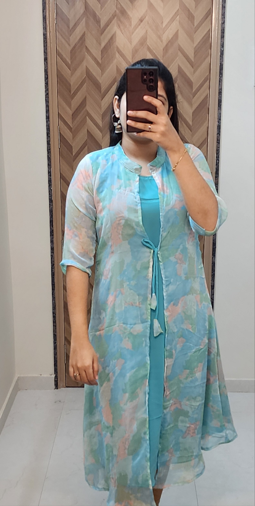 Premium Feeding Dress with Removable Shrug -V210