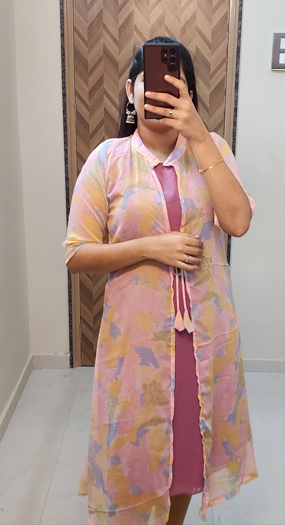 Premium Feeding Dress with Removable Shrug -V210