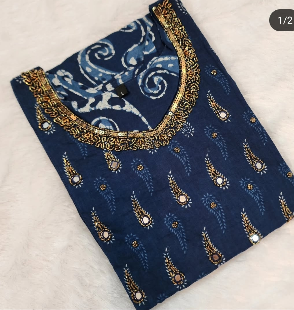 Premium Cotton kurti -V173