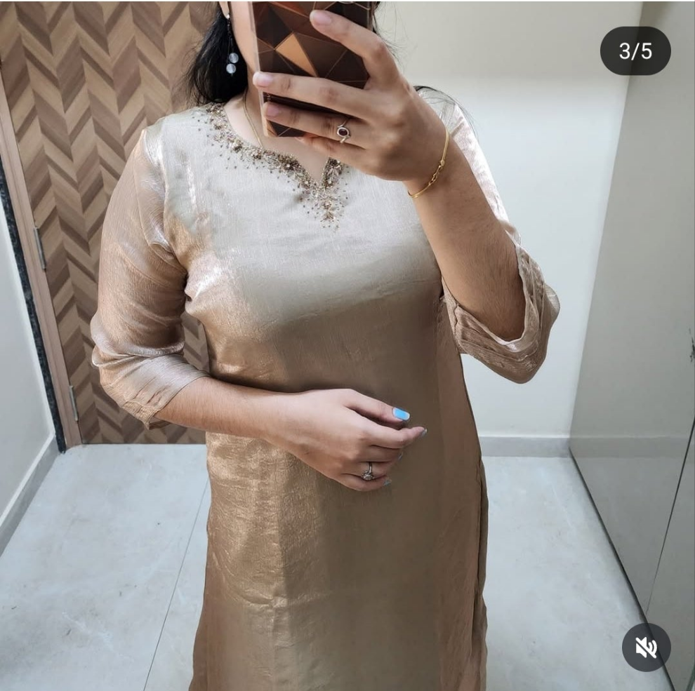 Soft silk kurti -V221