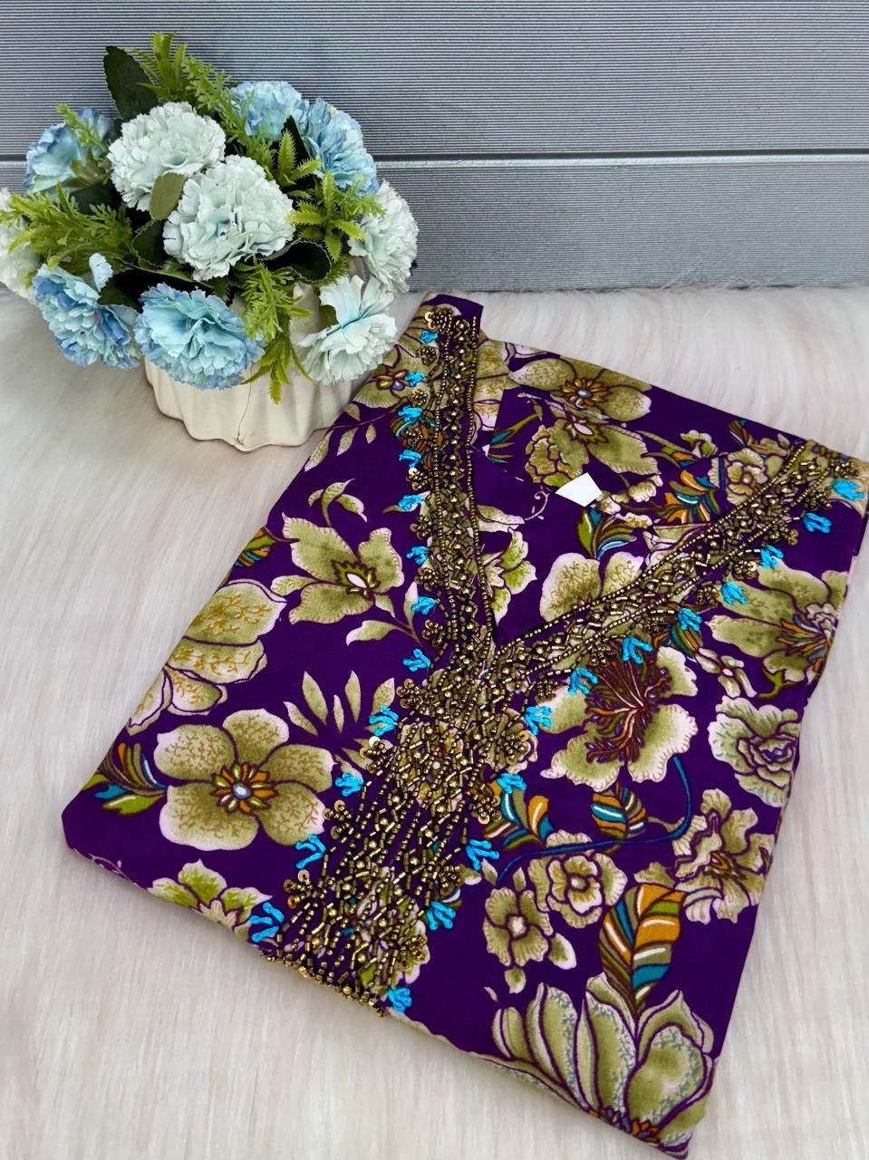 Muslin Silk kurti -V416