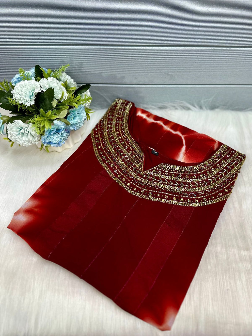 Shibori Print Georgette Kurti -V151
