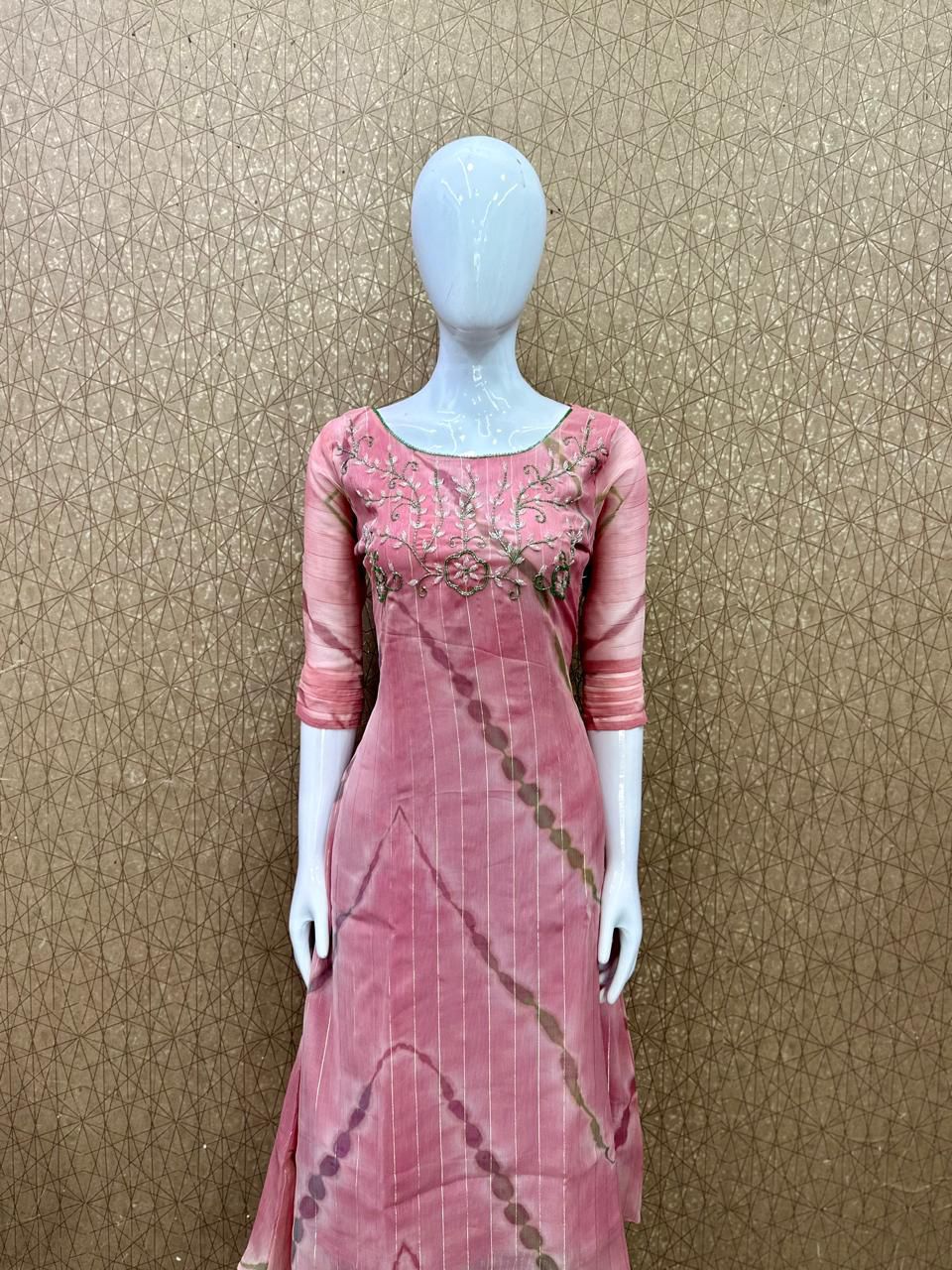 Bandhini Tie And die Kurti -V160