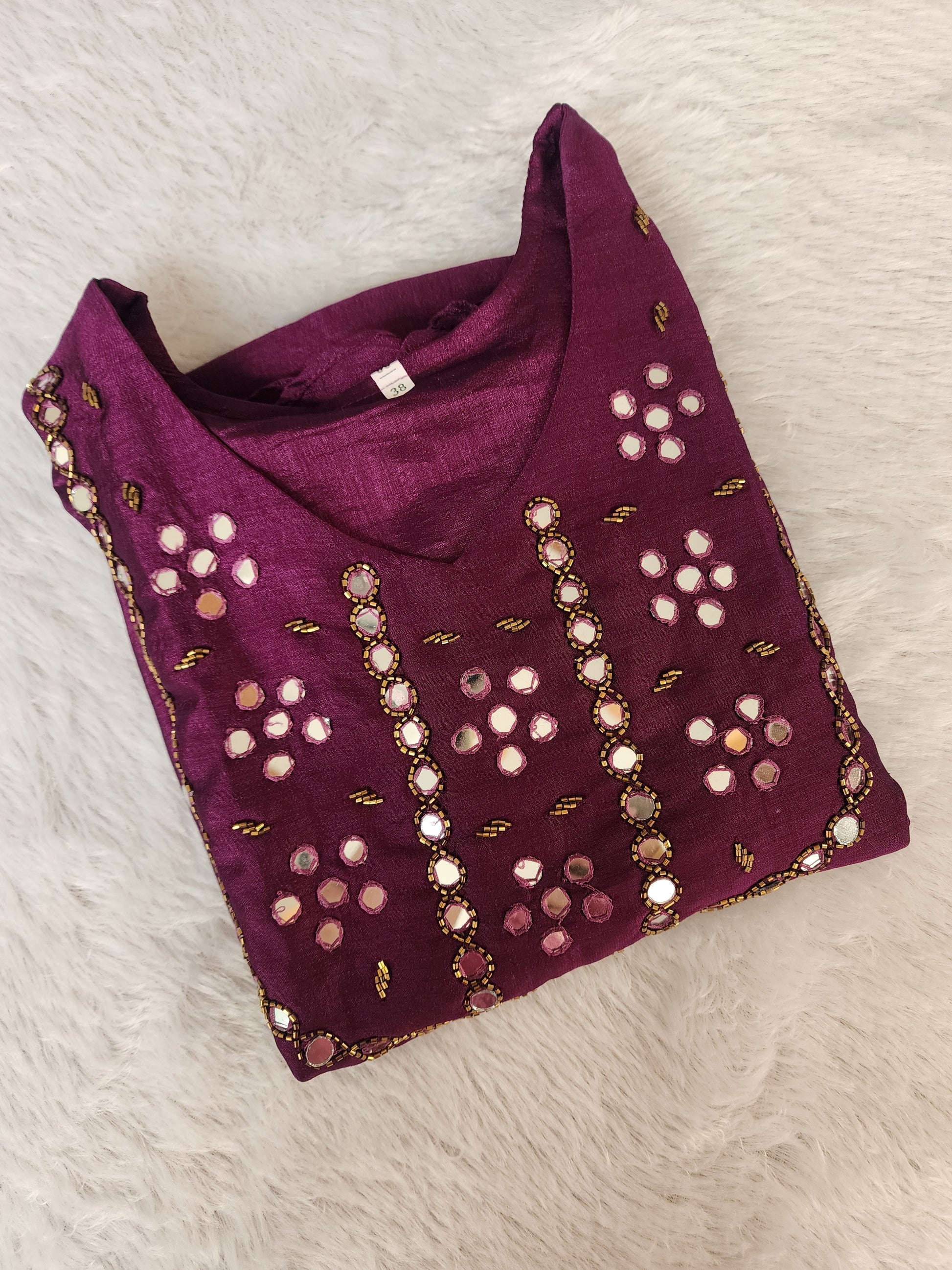 Vichitra silk kurti V-423