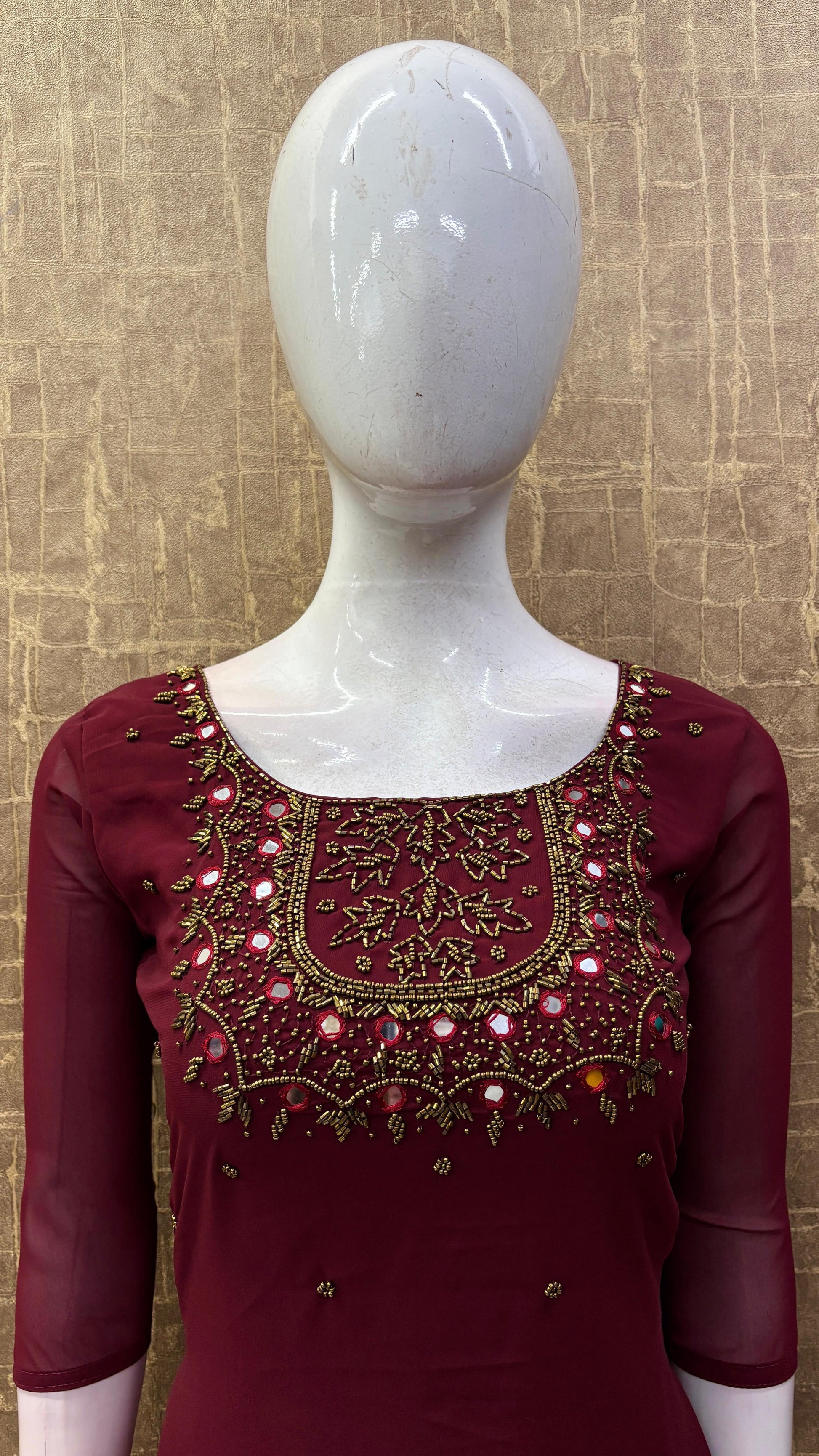 Heavy Handwork Georgette Kurti -V152