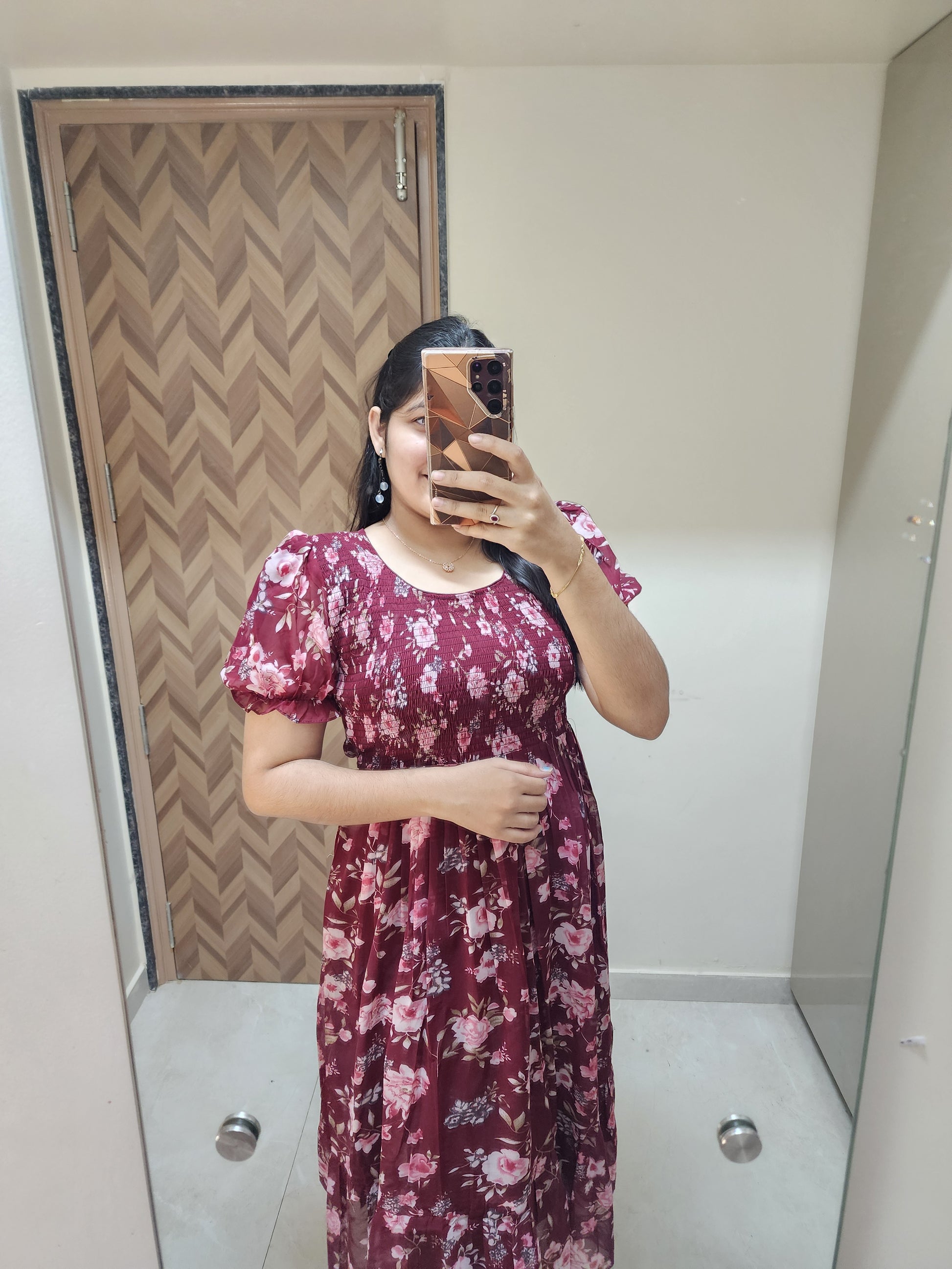 Smokey Frock kurti -V120