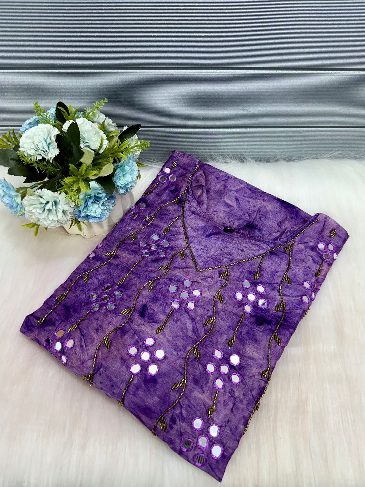 Shibori Georgette kurti -V155