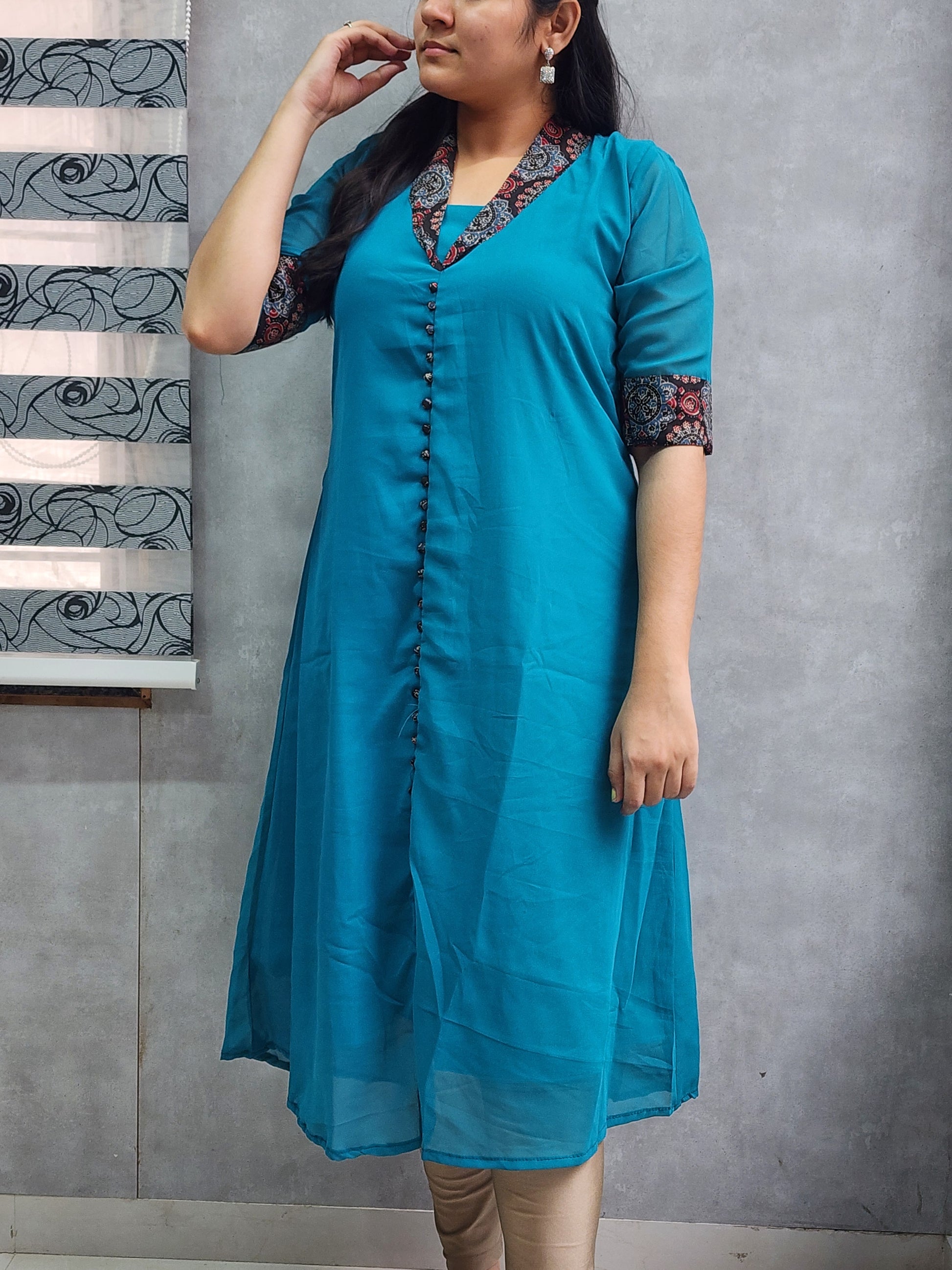 Georgette Kurti-V402