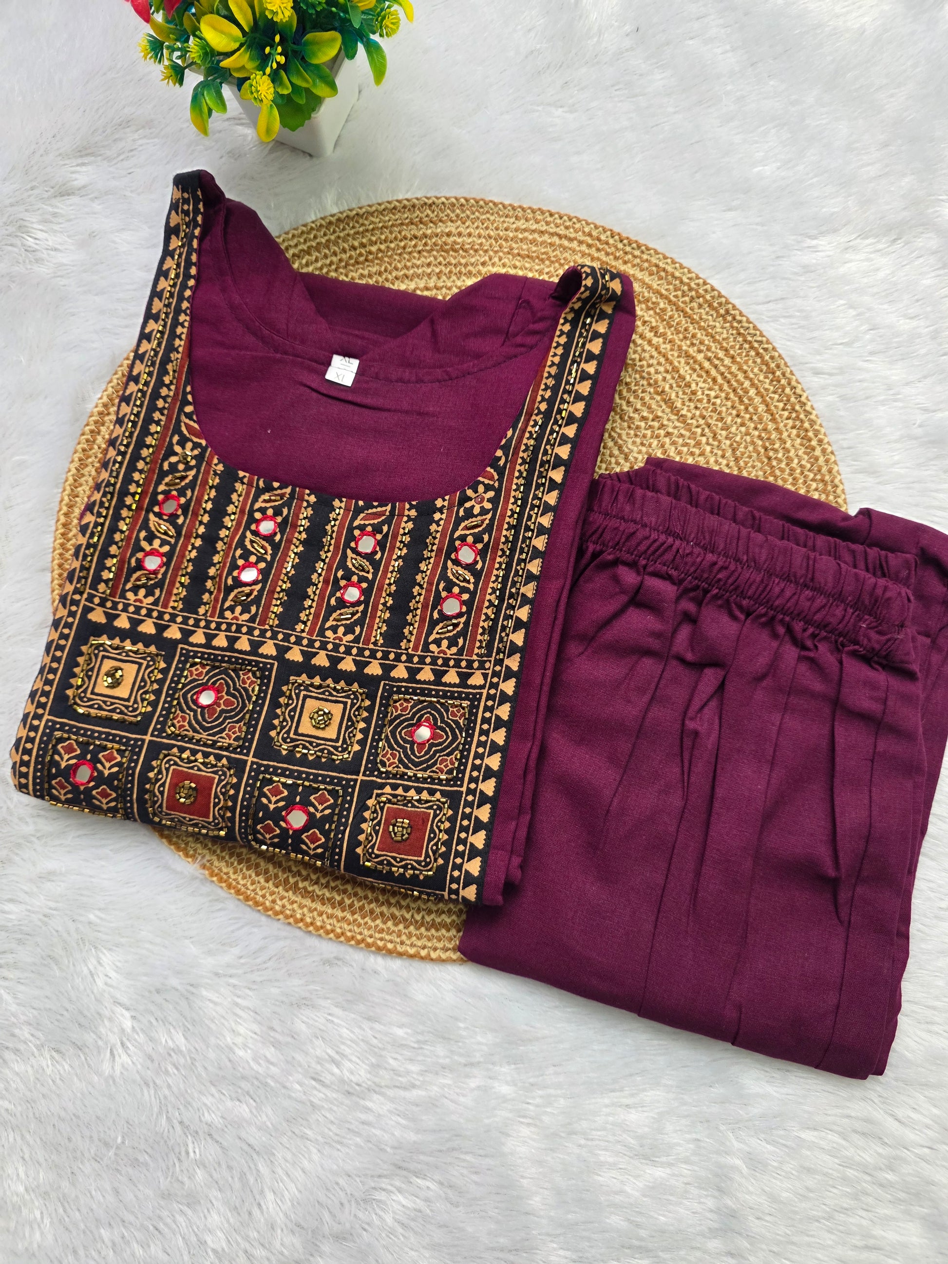 Ajrakh Patch with Top and bottom -V467