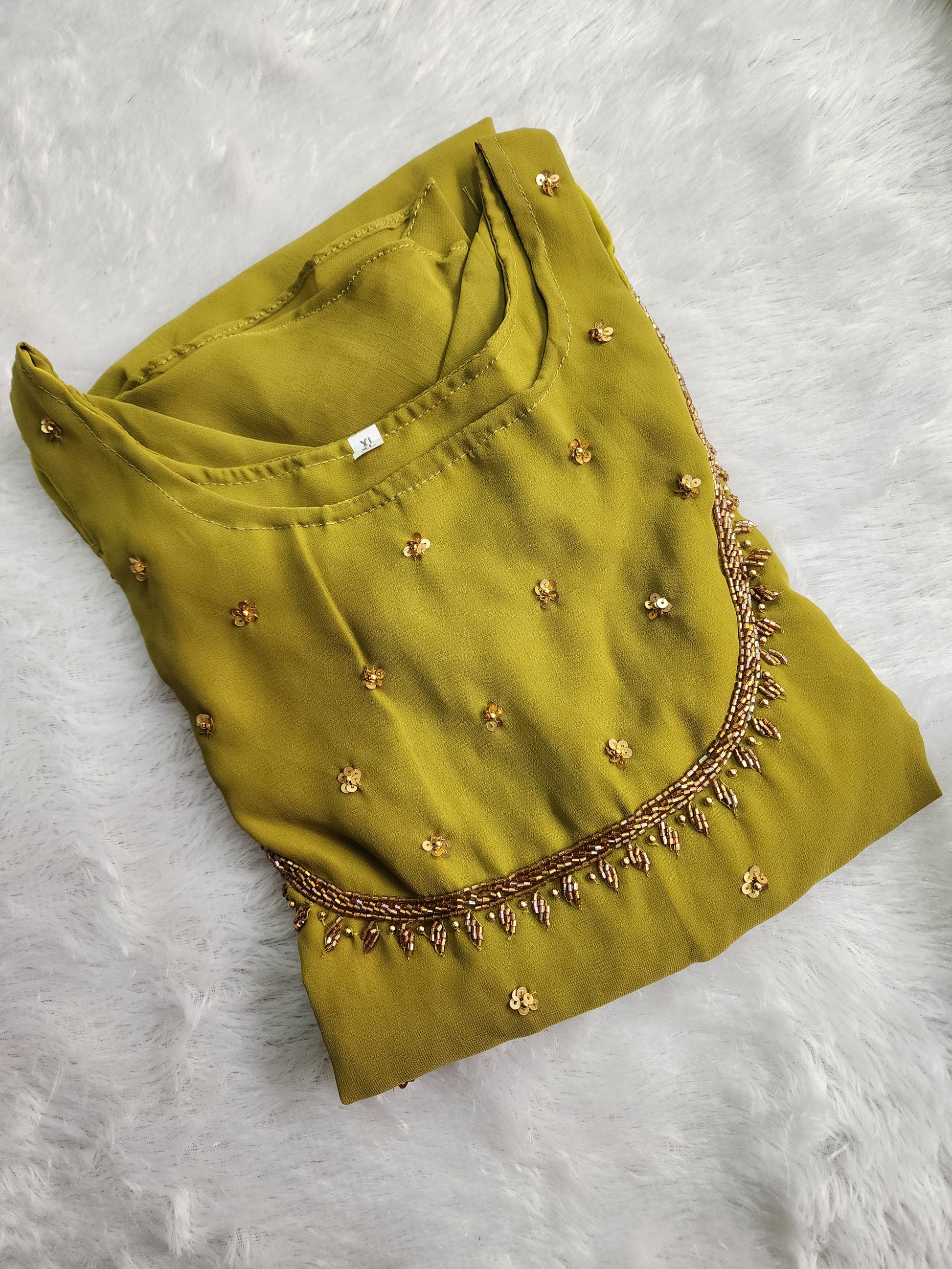 Georgette Handwork kurti-V421