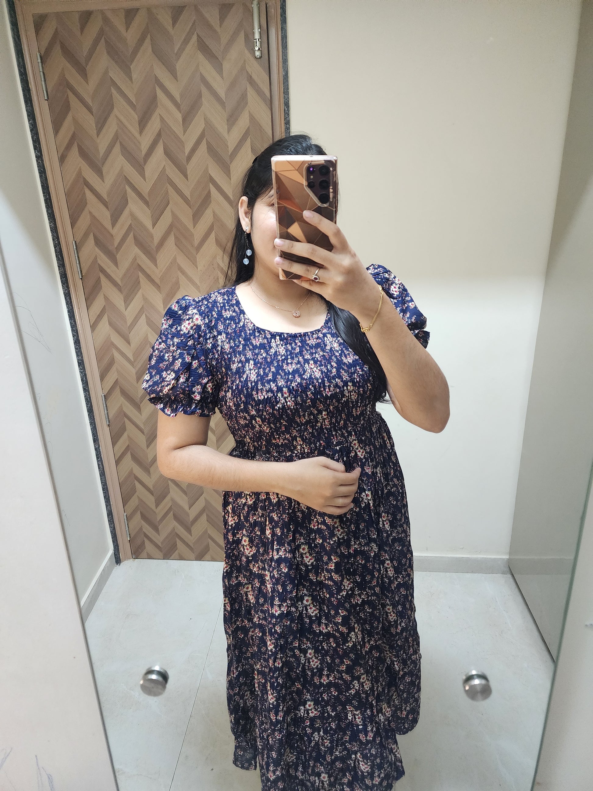 Smokey Frock kurti -V120