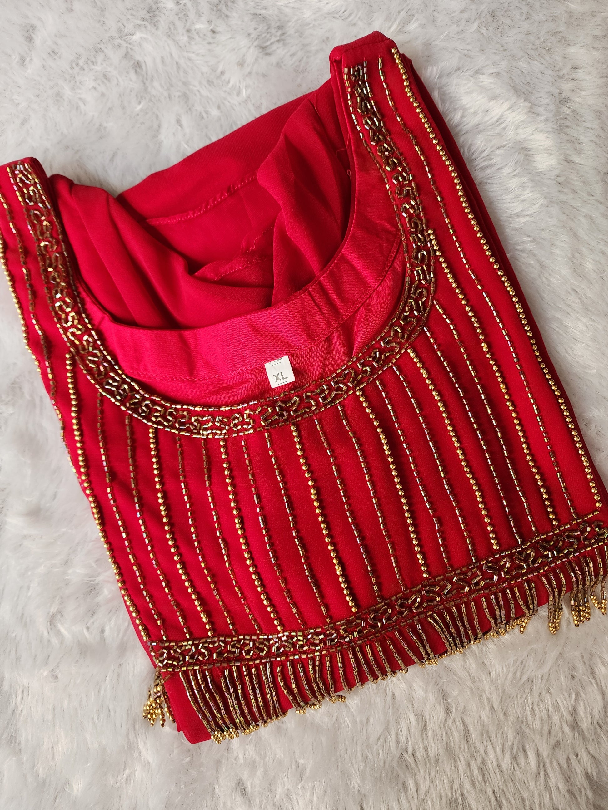 Georgette Handwork kurti-V427