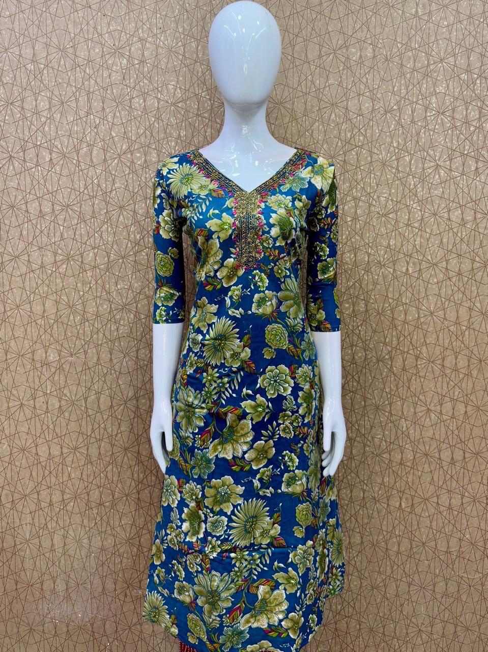 Muslin Silk kurti -V416
