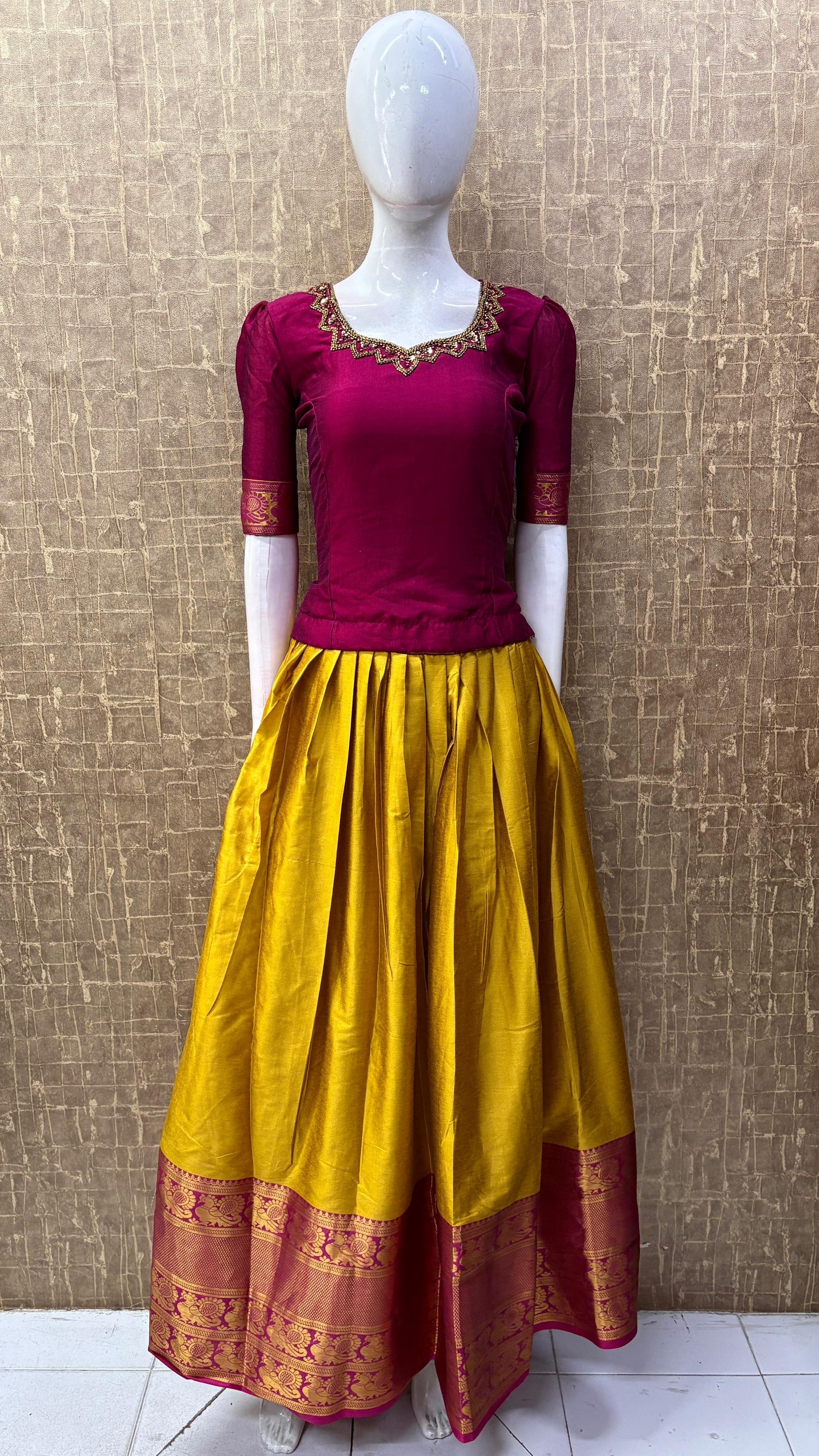 Narayanpet Skirt and top set -V154