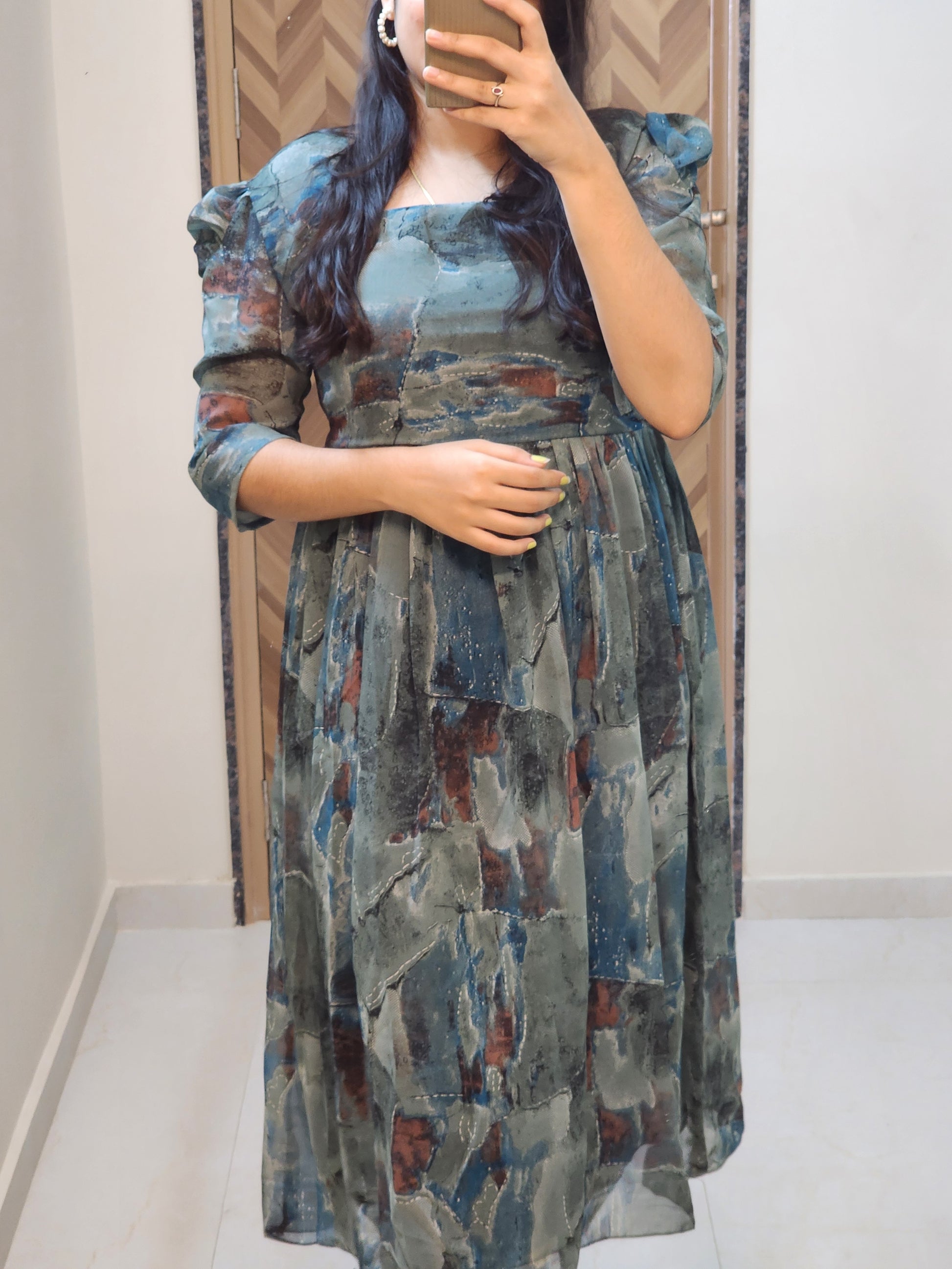 Georgette Kurti-V403