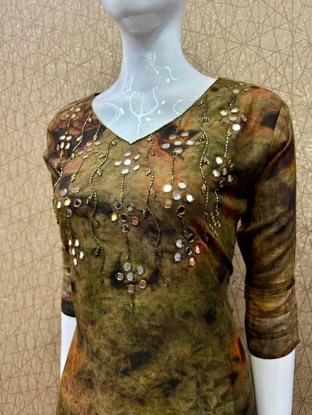 Shibori Georgette kurti -V155