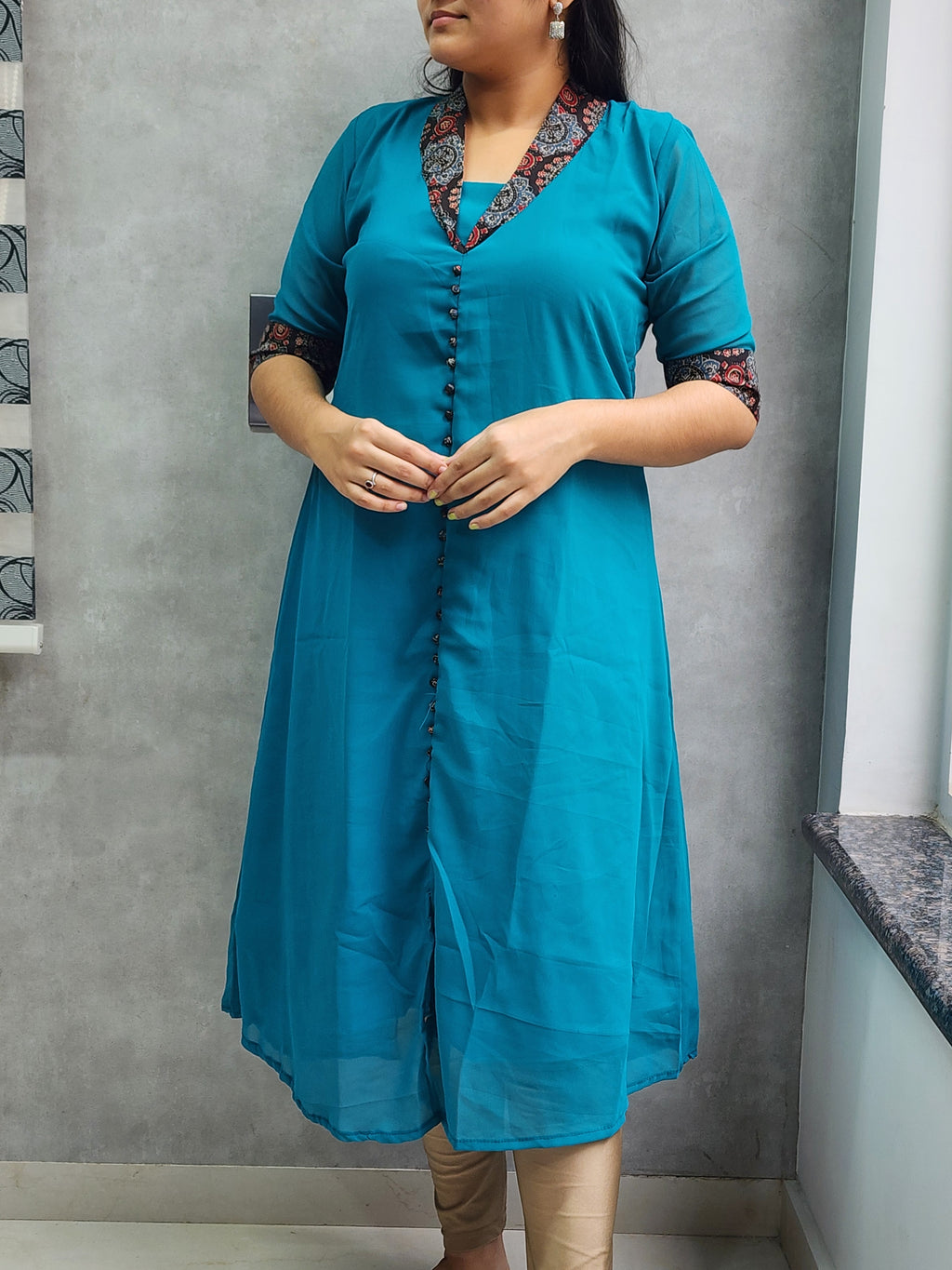 Georgette Kurti-V402