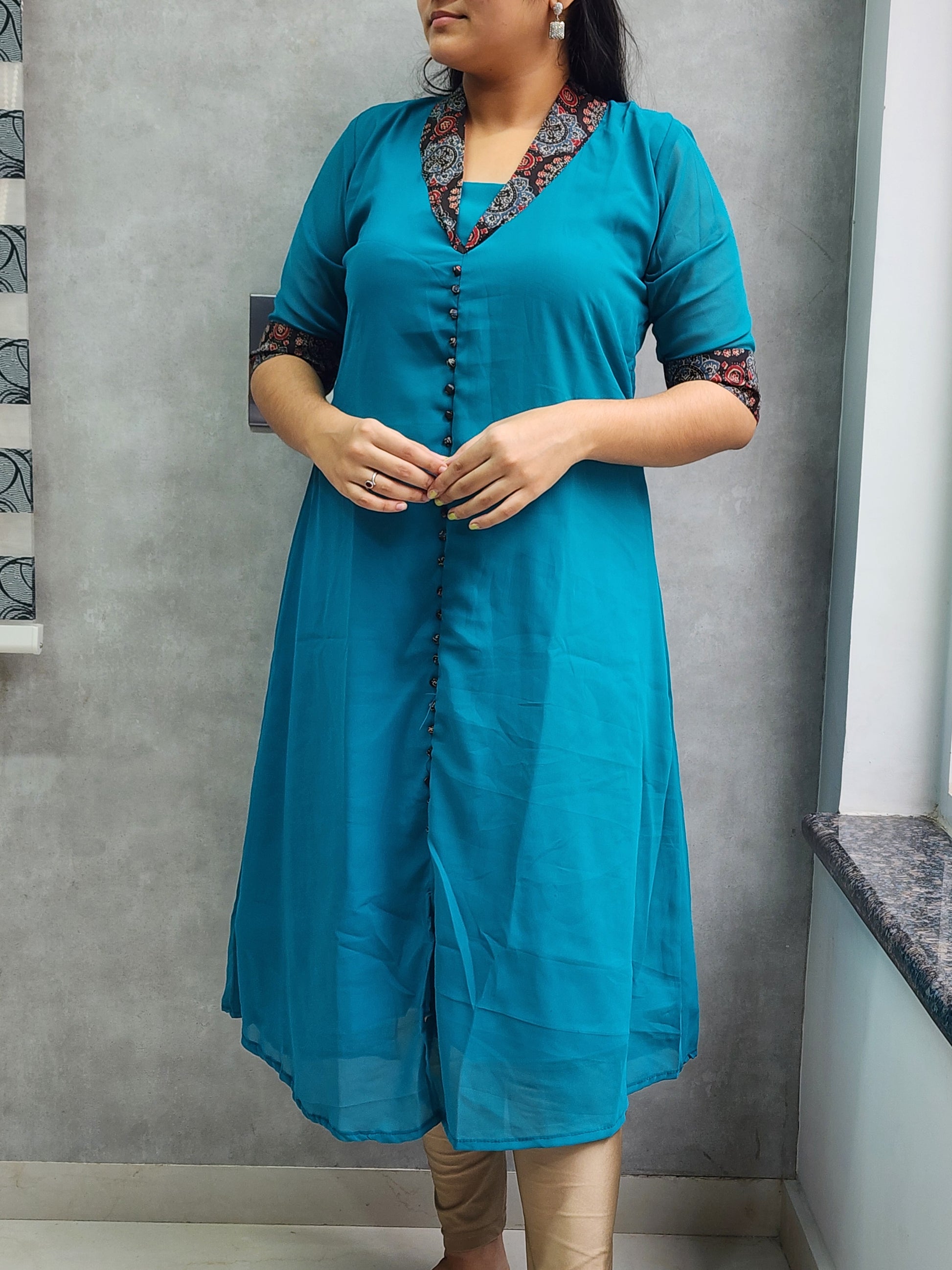 Georgette Kurti-V402