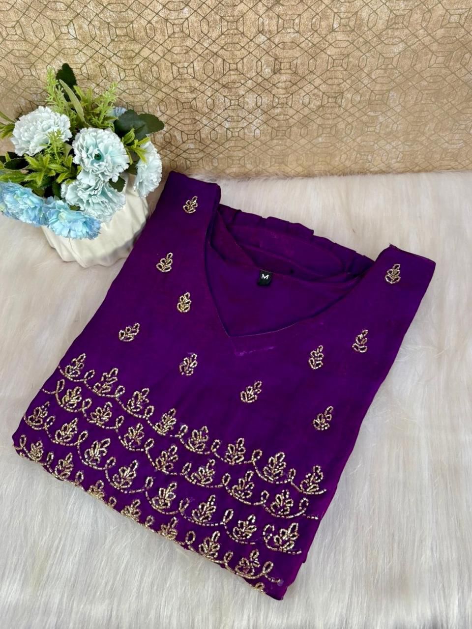 Premium Party wear Space silk Kurti-V310