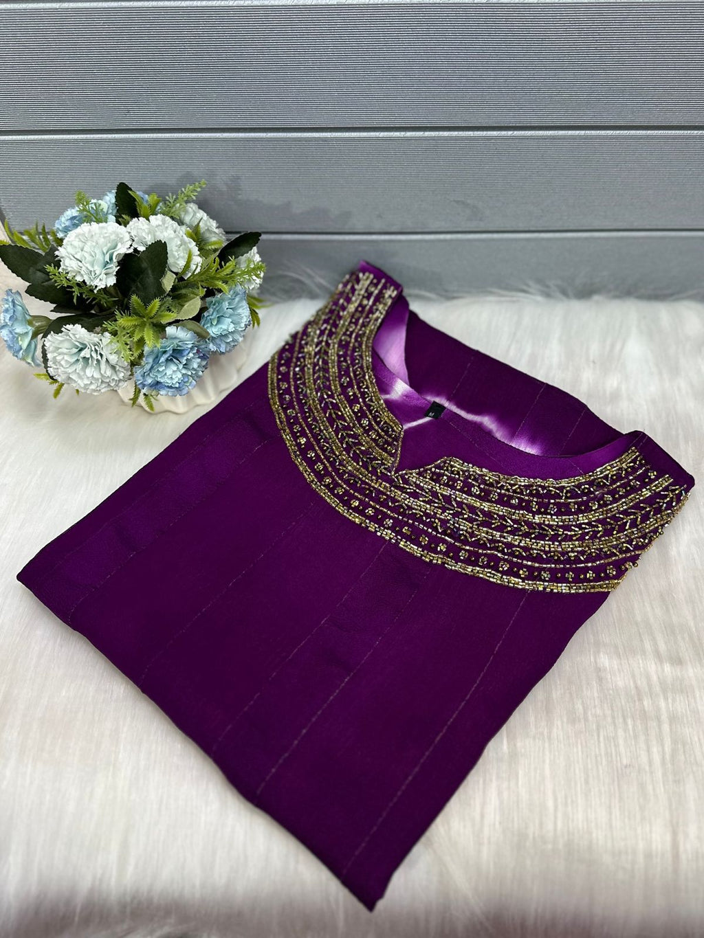Shibori Print Georgette Kurti -V151