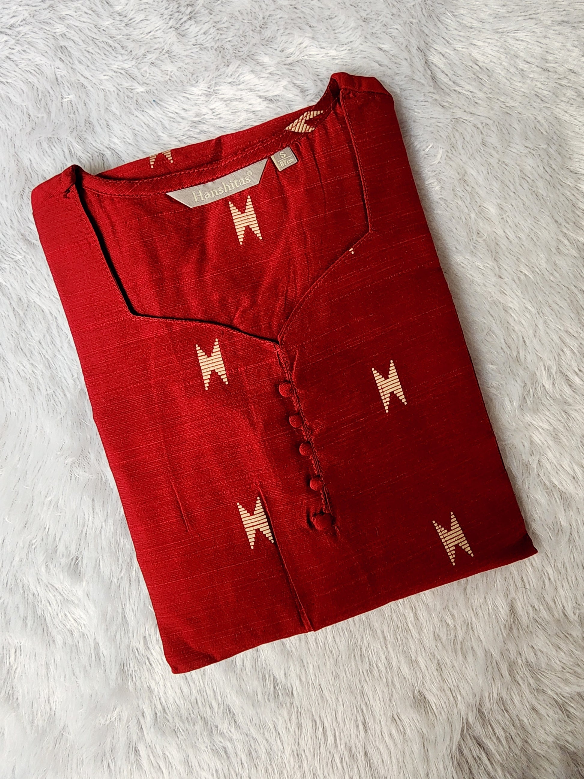 Raw silk kurti -V426