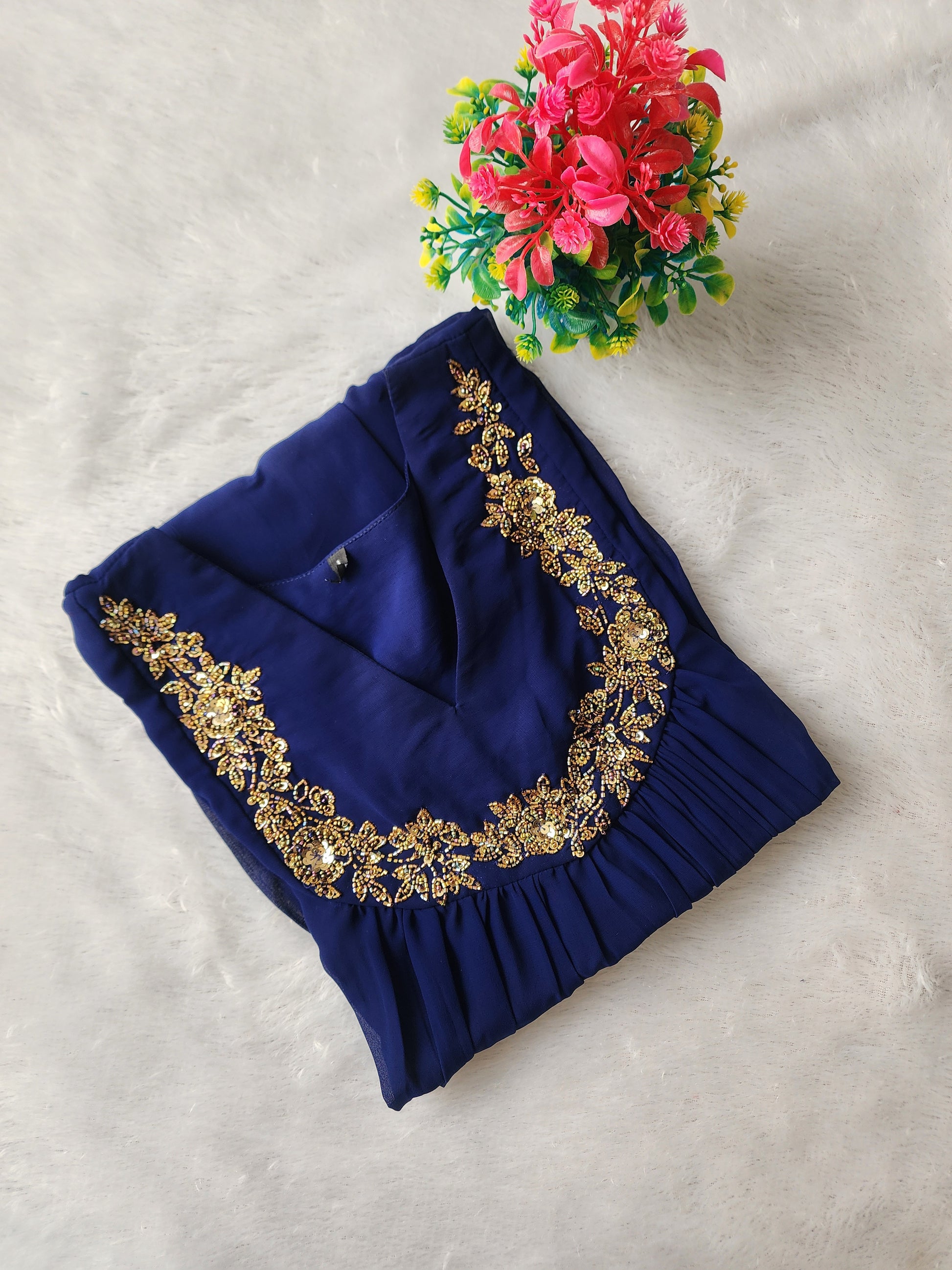 Georgette Handwork kurti -V439