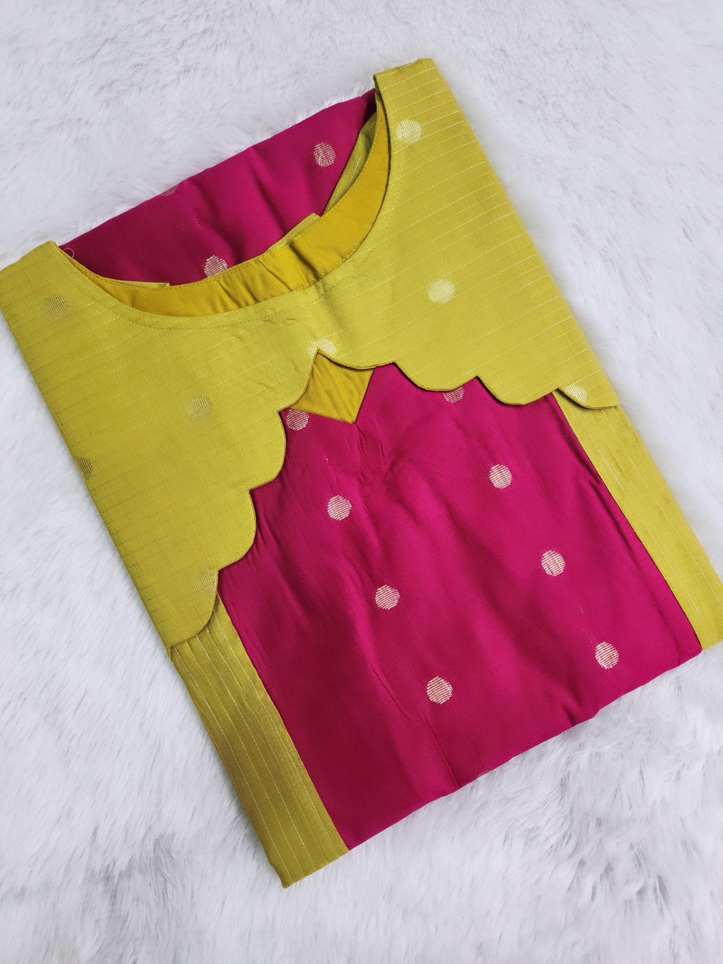 Raw silk kurti -V410