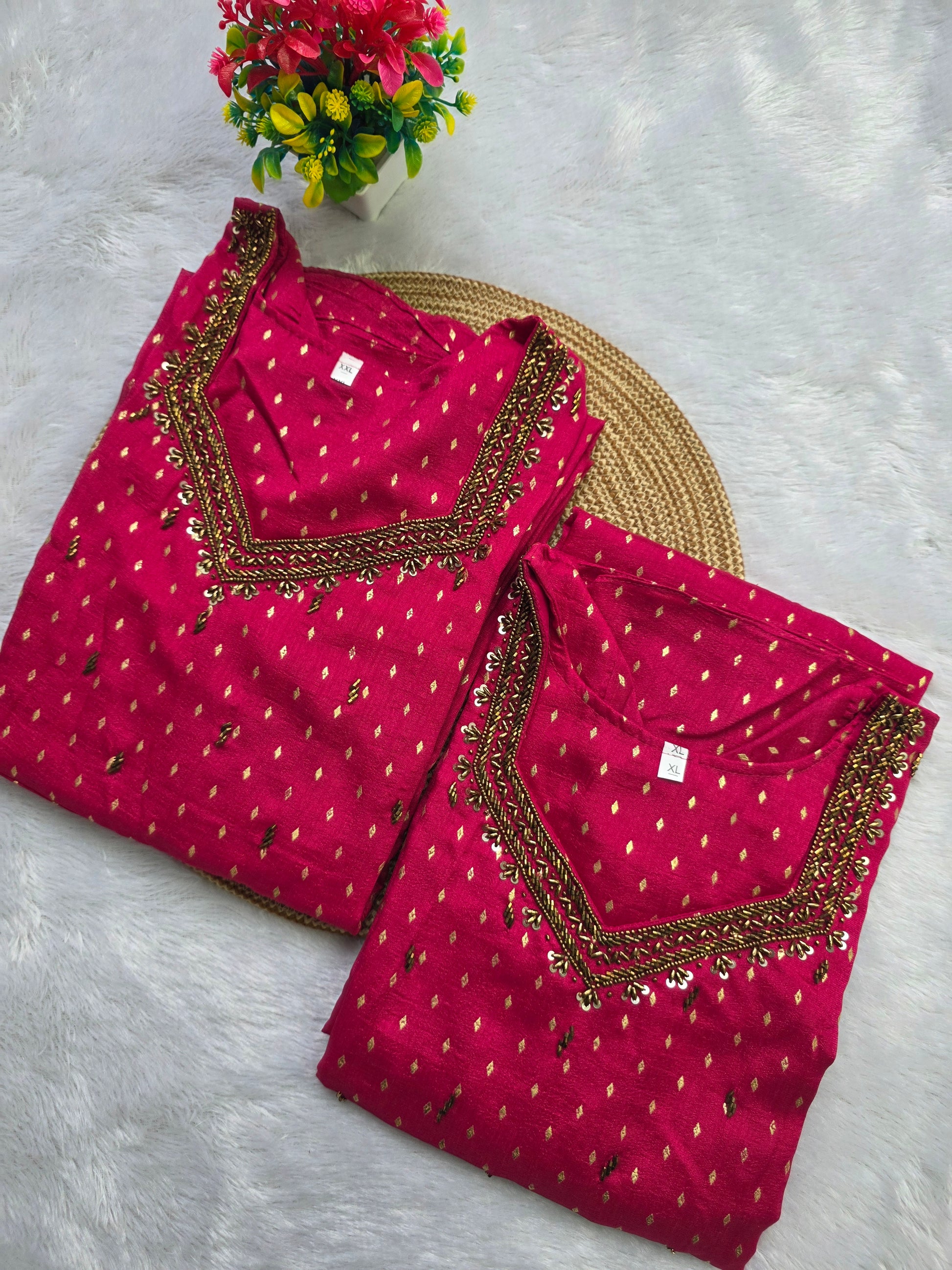 Heavy Georgette Handwork kurti-V466