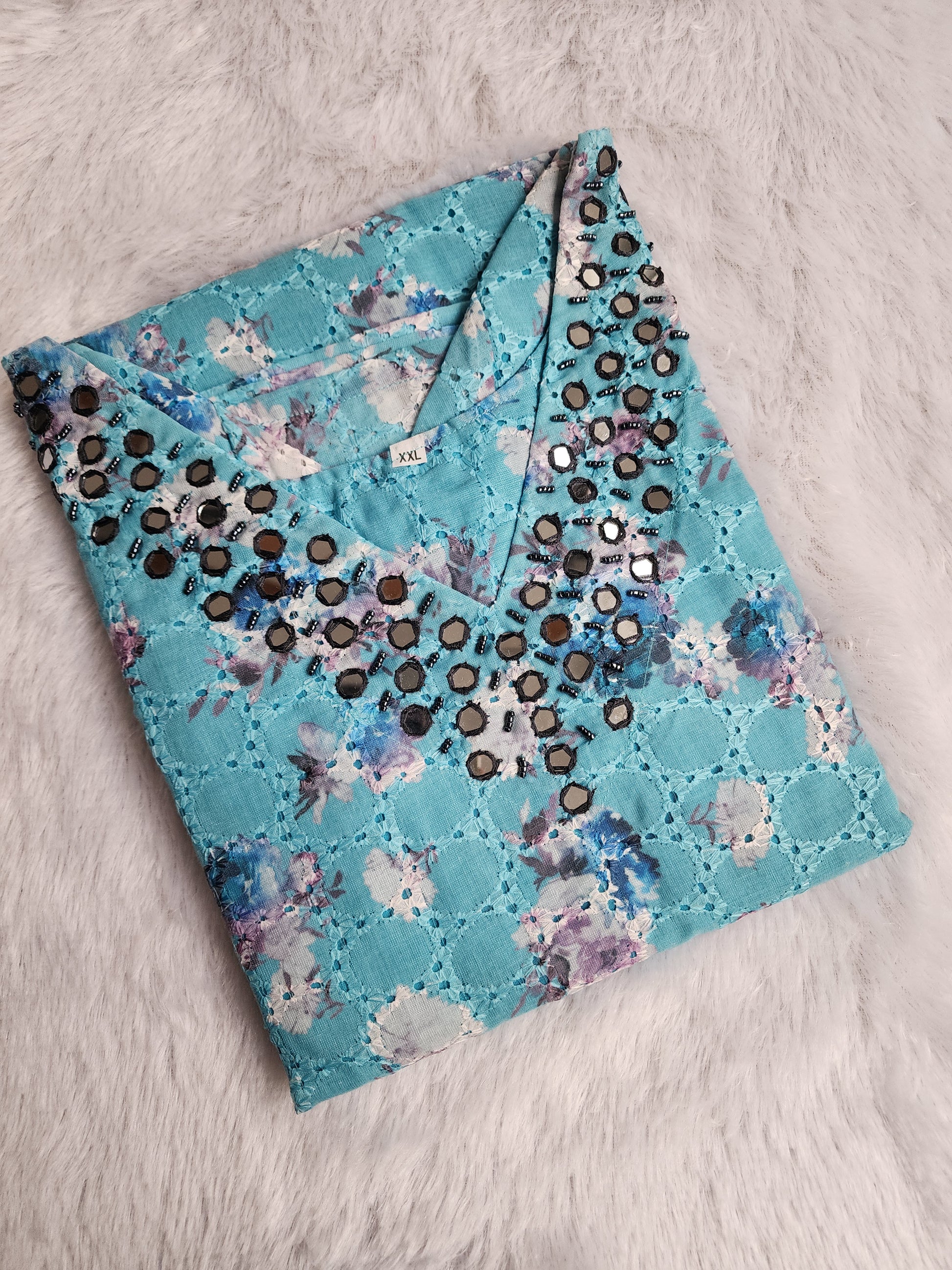 Hakoba cotton kurti -V390