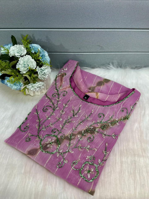 Bandhini Tie And die Kurti -V160